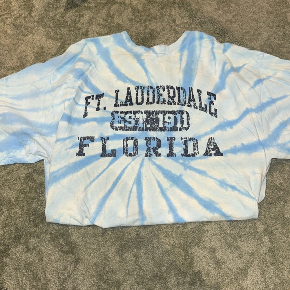 Fort Lauderdale florida blue tie dye tshirt